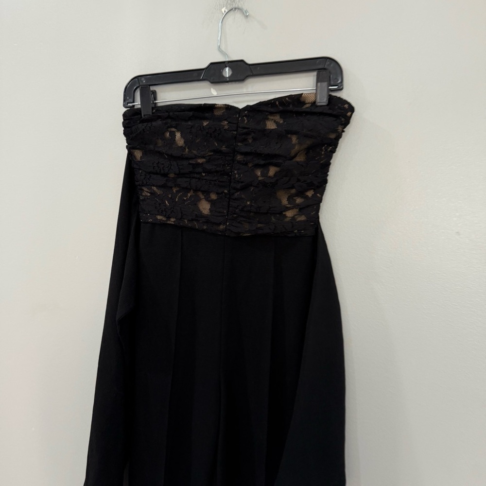 NWT Rebecca Vallance Jumpsuit Betty Strapless Lace Bodice in Black - Picture 11 of 12